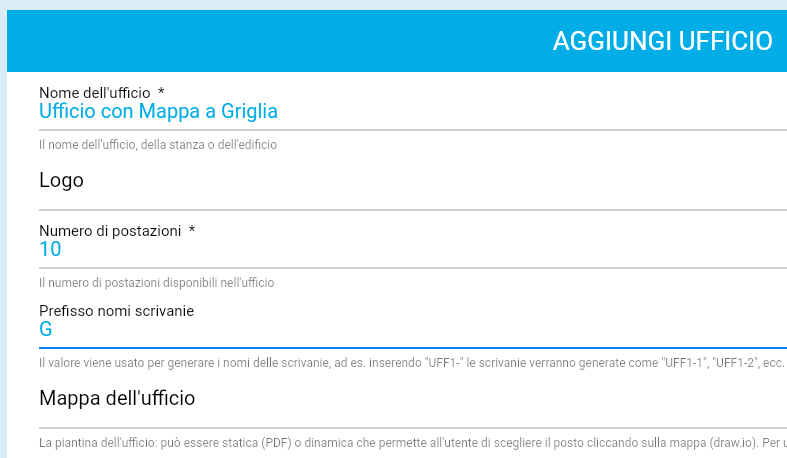 Mappa a griglia - creazione